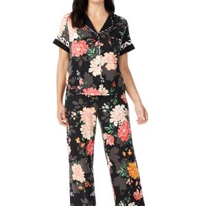 Sofia Vergara Floral Black Pajama Set